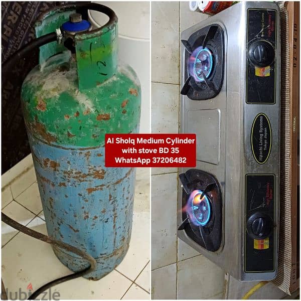 Small size bahrain gas cylinder & stove & other items for sale 5