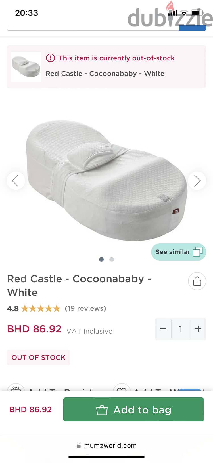 Red castle cocoonababy mattress 1