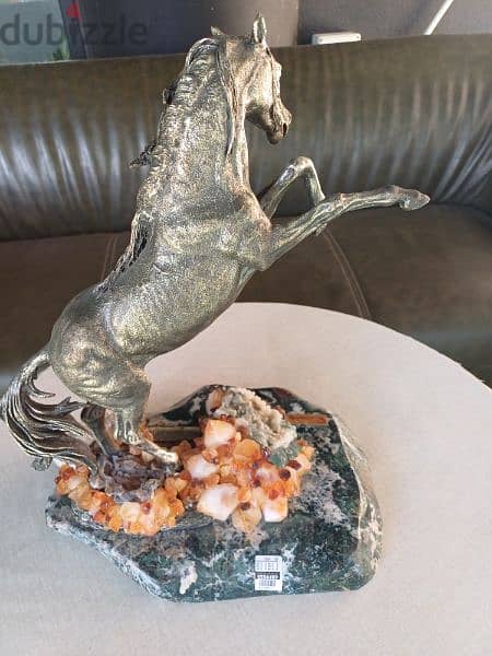 Antique horse with natural stones 2