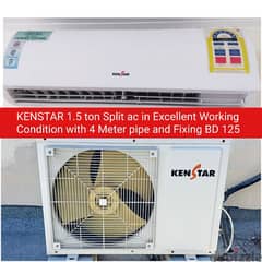 KENSTAR 1.5 ton split ac and other items for sale with fixing