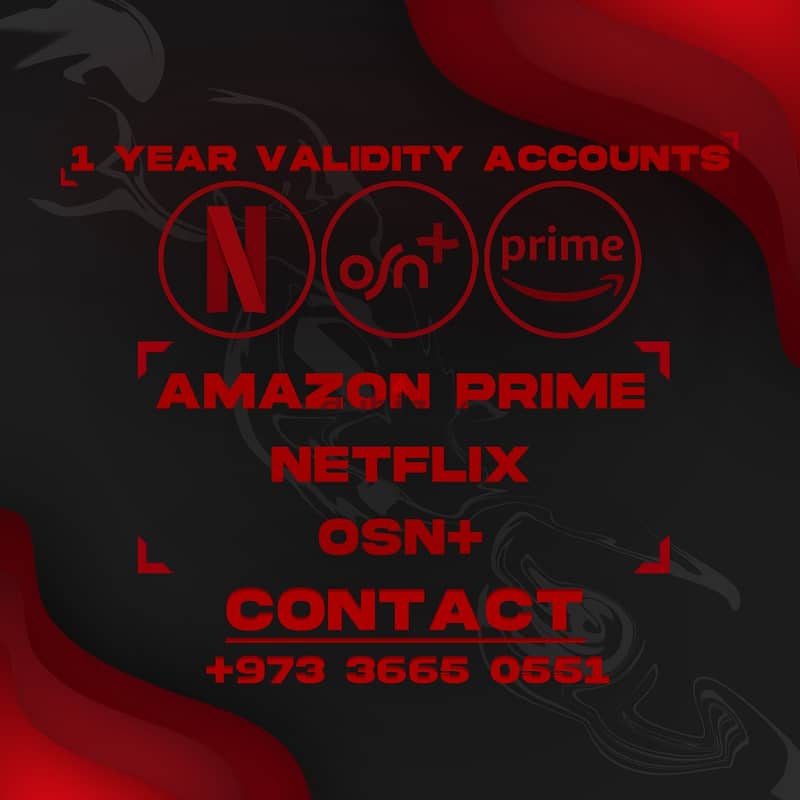 Netflix Amazon prime account for 1 year 0