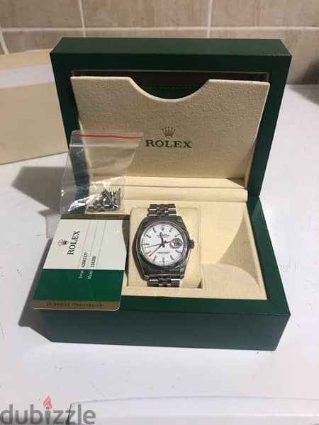 Rolex date just size 36 with original box and guarantee card 2
