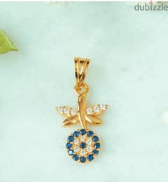 21k gold pendant with chain 0