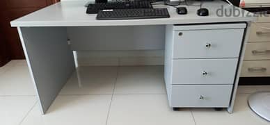 6 months old Sturdy and Big Computer Table with drawers for sale