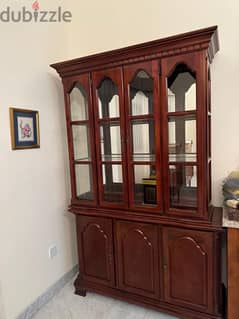 Glass Display Wood Cabinet