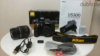 Nikon D5300 DSLR Camera inc. 18-55 VR II Kit - Light Usage Full Kit