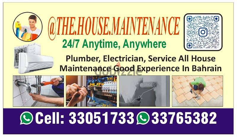 Plumber and Electrician Paint and Carpainter Service all Bahrain 2