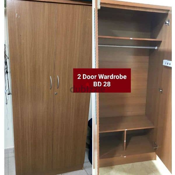 Black 2 door wardrobe and other items for sale with Delivery 4