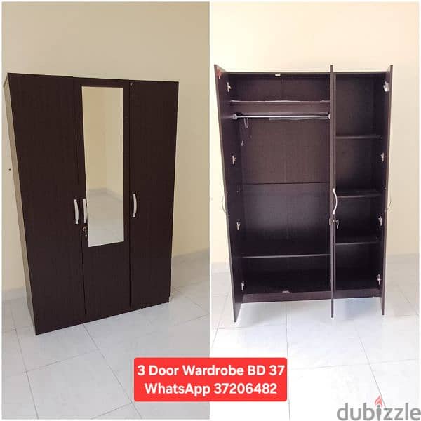 Black 2 door wardrobe and other items for sale with Delivery 17