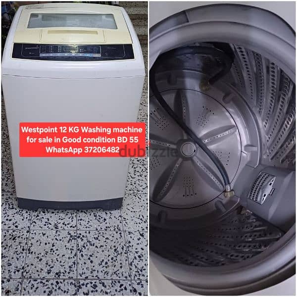 Toshiba washing machine and other items for sale with Delivery 9