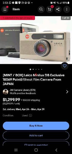 LEICA MINILUX DB Film Camera 2