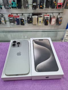 iPhone 15 Pro Max natural Titanium 256GB with warranty 11 months