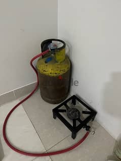 gas cylinder  with connector  and stove