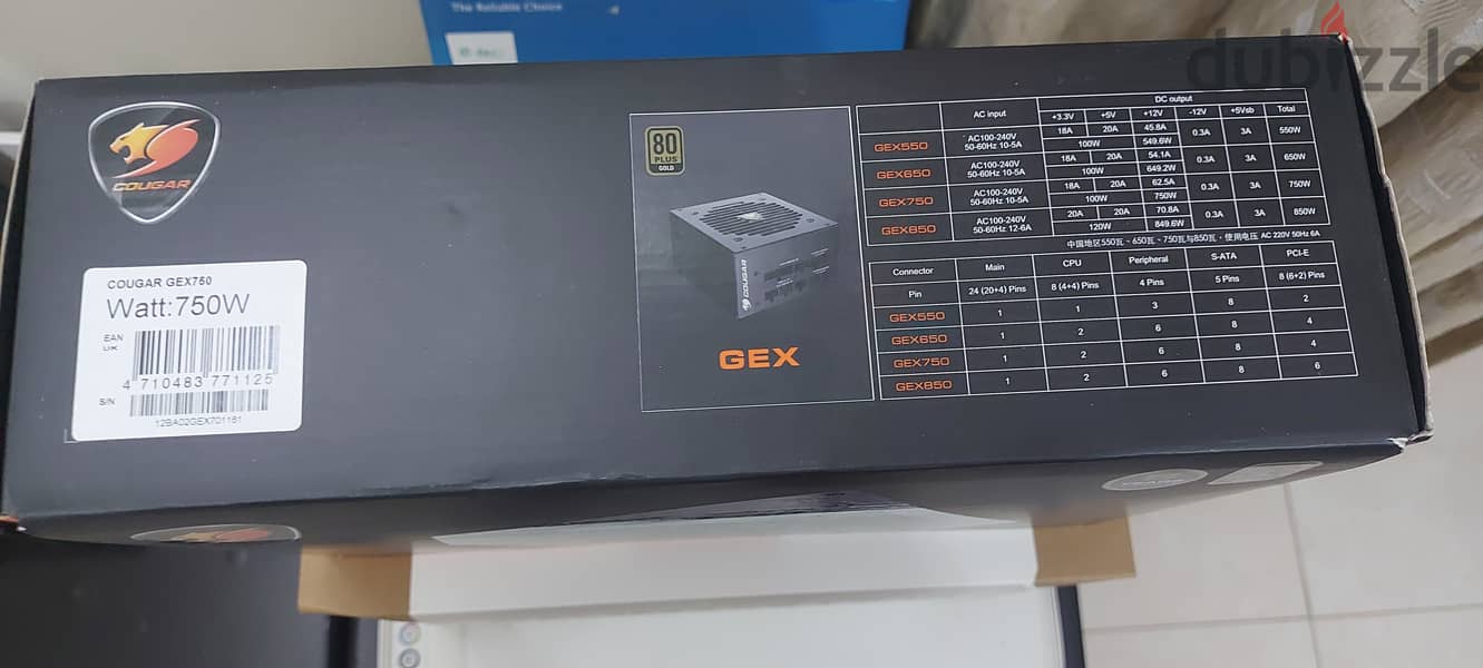 Used Cougar GEX 750W Fully Modular PSU (80plus Gold) for sale 4