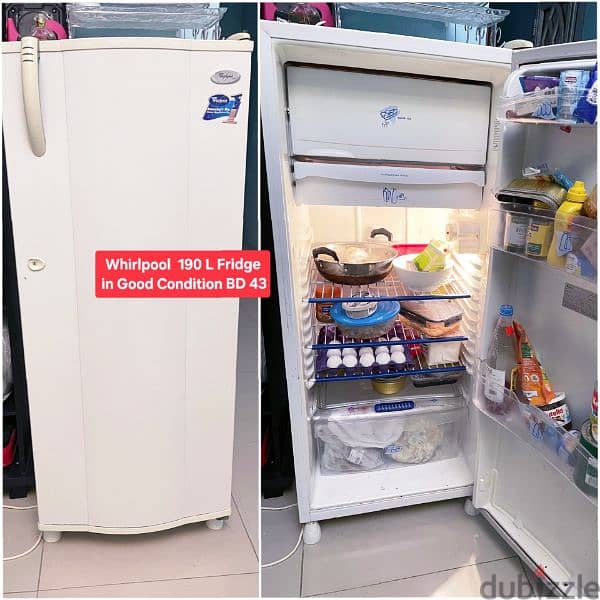 Single door fridge and other items for sale with Delivery 18