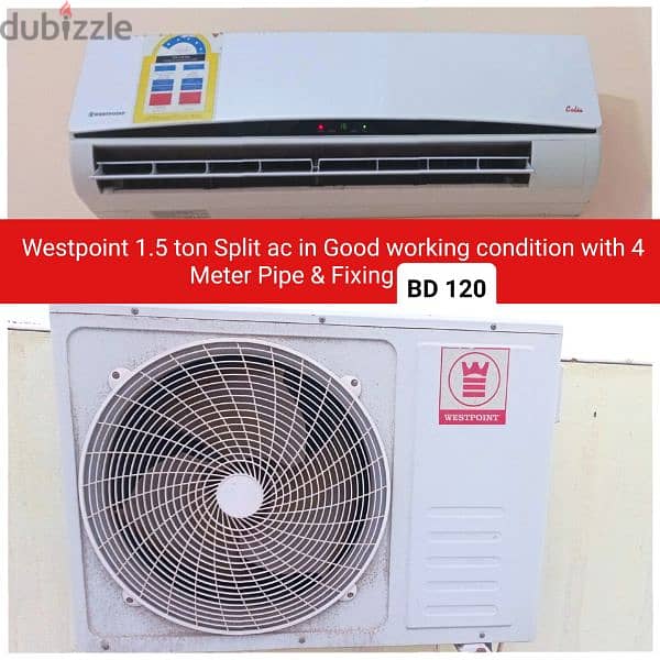 Smartech 2 ton split ac and other items for sale with Delivery fixing 17