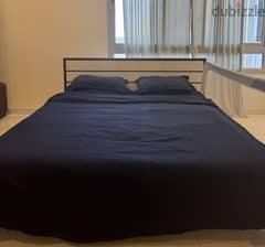 Super King size bed with mattress and side tables 0