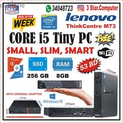 Tiny Pc Core i5 8 GB RAM 256GB SSD Slim,Smart & Small PC FREE WIFI 0