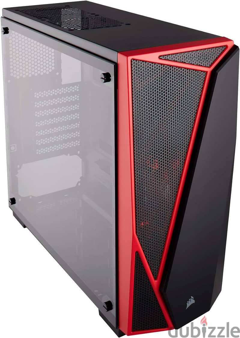 CORSAIR Carbide SPEC-04 Mid-Tower Gaming Case, Tempered Glass- Red 1