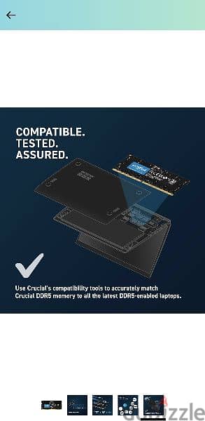 Crucial Laptop RAM 8GB DDR5 1