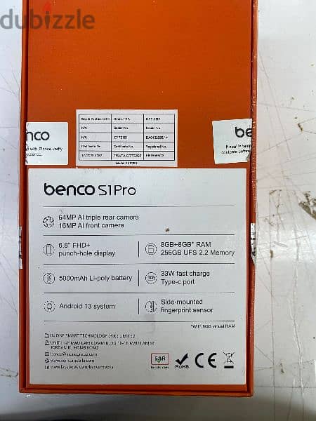 Benco S1 Pro 8 GB Ram 256 RooM 2