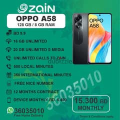 OPPO A58 with SIM CARD