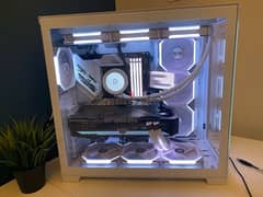 clean snow white gaming pc
