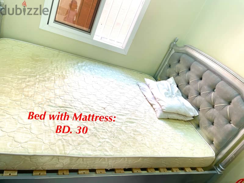 Double Bed with Mattress: BD. 30 2