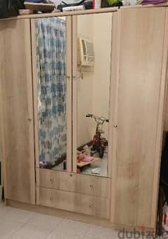 4 door wooden with mirrors in cabord for sale 0