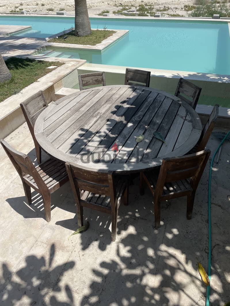 Wooden table and chairs 0