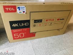 50" inch smart Android 4k UHD TV TCL whtasp only 35103446 0