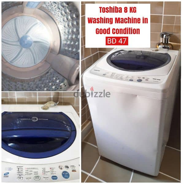LG 9 kgg washing machine and other items for sale with Delivery 5