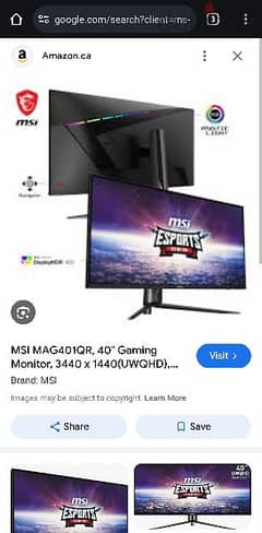 msi gaming monitor 2k 155hz 40inch ne win box, warranty till November 0