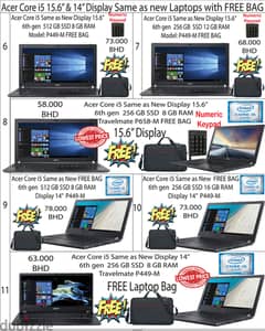 DELL,Acer & Lenovo Laptops In Low Price Core I7,i5 8th,7th & 6th Gen