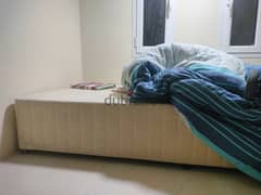 single bed with pillow and sheet as shown 0