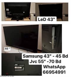 LED Samsung TV 43” &  JVC 55” 0
