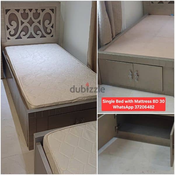 King size bed with Mattress and other items for sale with Delivery 5