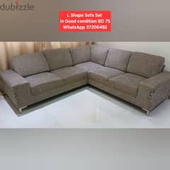 L Shape Sofa and other items for sale with Delivery