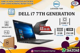 DELL Core i7 7th Generation Laptop Same as New With Box FREE BAG+MOSUE