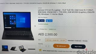 Lenovo Laptop i5 15.6 inch 1TB HDD