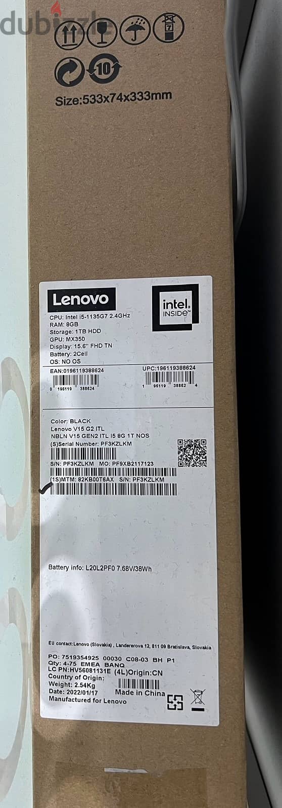 Lenovo Laptop i5 15.6" 1TB HDD 0