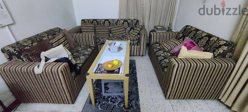 Good condition 3 set sofa with cushions. 2