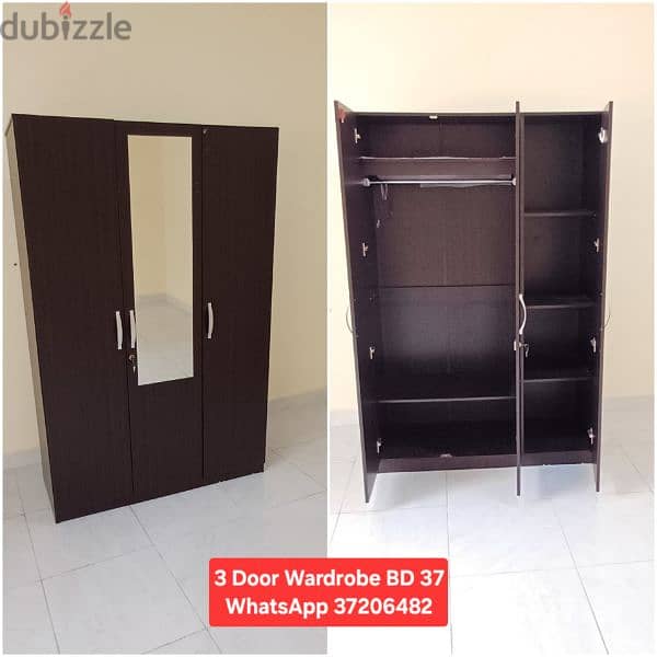 3 Door large size wardrobe and other items for sale with Delivery 18