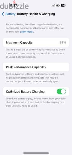 apple Iphone 14 pro 256GB black color battery health 88% box cable