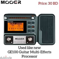 Used like new Mooer GE-100 Guitar Multi-Effects Processor. 0
