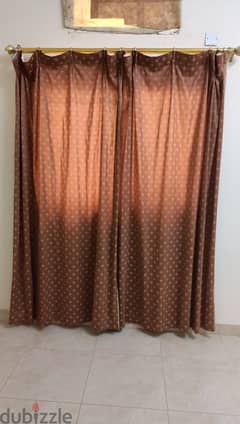 Reddish Brown Curtains With Rods 0