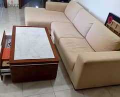 sofa and table (excellent condition) 0