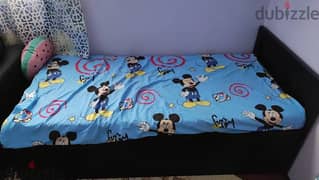 Bed for sale with madicated Matres with bed sheet (almost new slightly