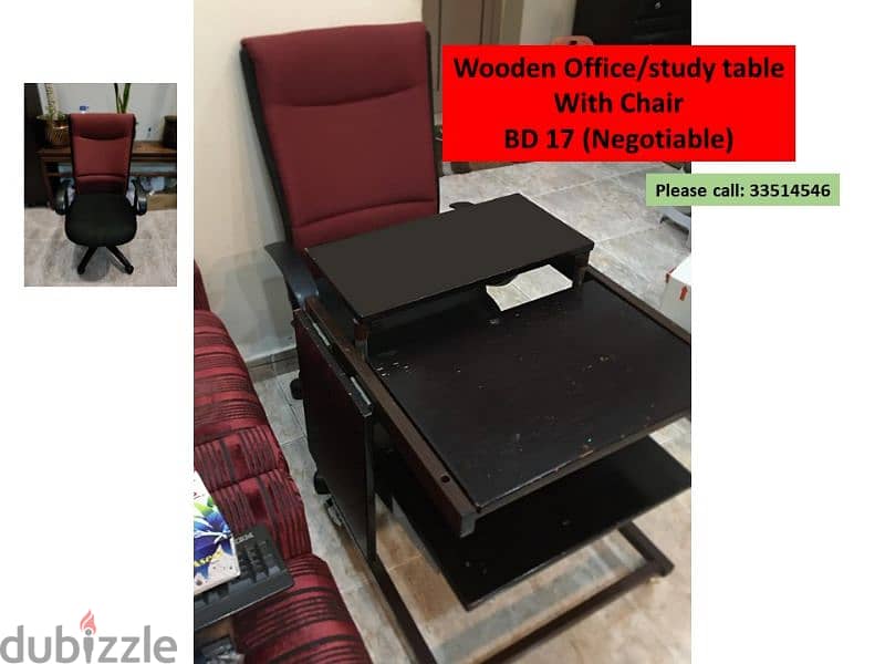 OFFICE TABLE/ STUDY TABLE + OFFICE CHAIR OFFICE/STUDY SETUP 0