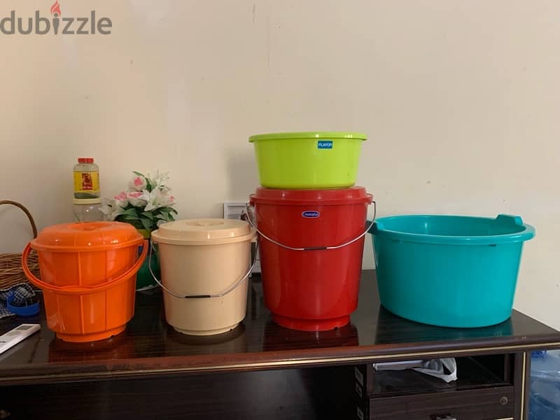 2 basin + 3 bucket + 2 dust bin for sale 3